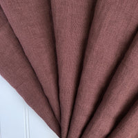 burnt red washed linen